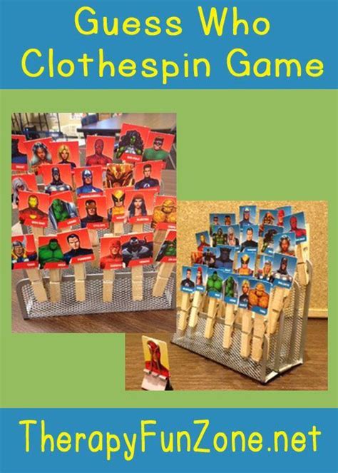 Guess Who Clothespin Game Therapy Fun Zone Clothes Pin Games