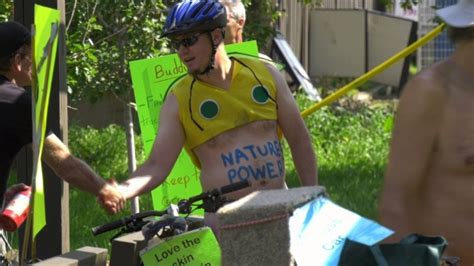 Naked Bike Ride Through Edmonton Raises Eyebrows Draws Protests Ctv News