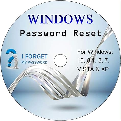 Password Reset Disk For Windows 10 8 7 Vista Xp