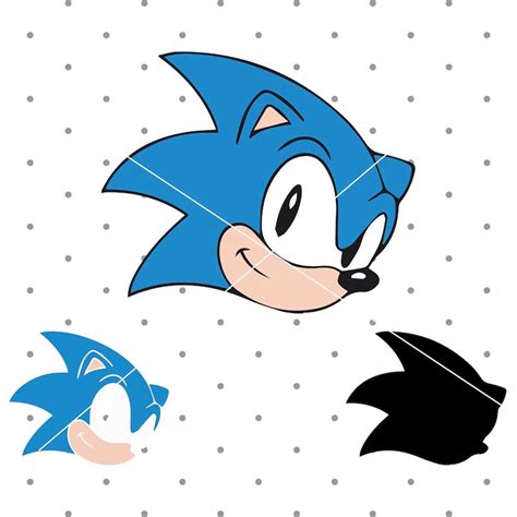 Sonic Svg Sonic Head Svg Layered Svg Face Svg Characters Inspire
