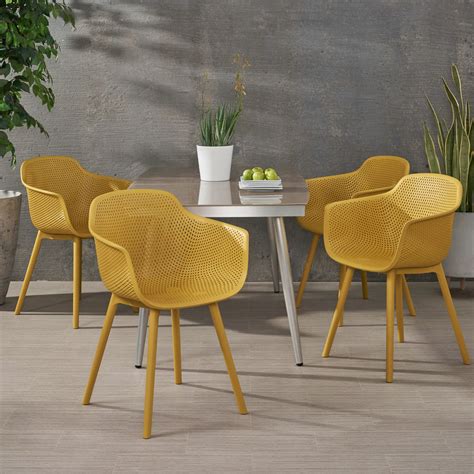 Outdoor Modern Dining Chairs Nh864213 Noble House Furniture