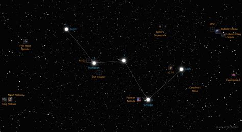 Cassiopeia Constellation Star Map And Facts Go Astronomy