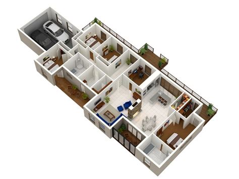 50 Four 4 Bedroom Apartmenthouse Plans Architecture And Design