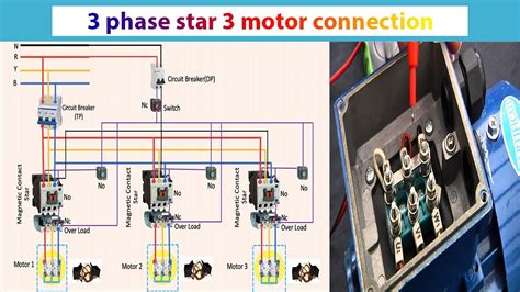 3 Phase Star 3 Motor Connection 3 Phase Motor Motor Youtube