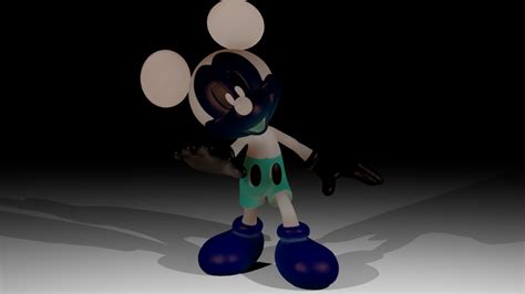 Darkened Photo Negative Mickey Abandoned Discovery Island 2017
