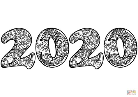 2020 Zentangle Coloring Page Free Printable Coloring Pages