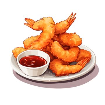 Cartoon Fried Shrimp Png File Shrimp Prawn Fry Png Transparent Image
