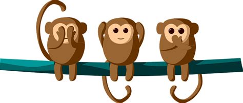 Three Wise Monkeys Clipart Free Download Transparent Png Creazilla