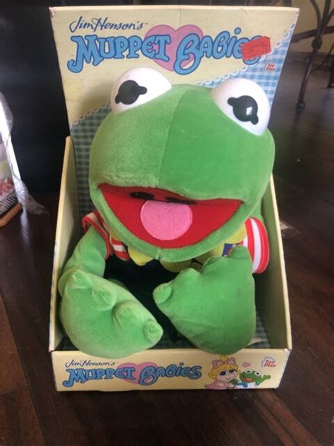 Jim Hensons Muppet Babies Plush Kermit Doll Vintage Toy Play New In