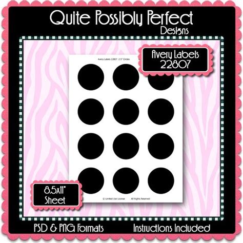 2 Circles Avery Labels 22807 Template By Quitepossiblyperfect