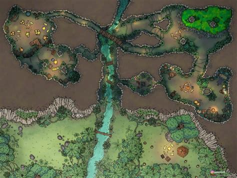 Cragmaw Hideout But In The Jungle Dndmaps Dungeon Maps Map