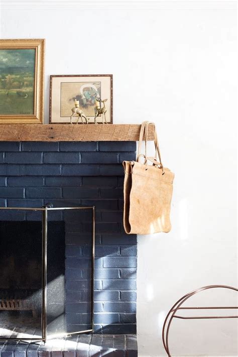 4 Navy Blue Decor Ideas That Are Far From Boring Brick Fireplace