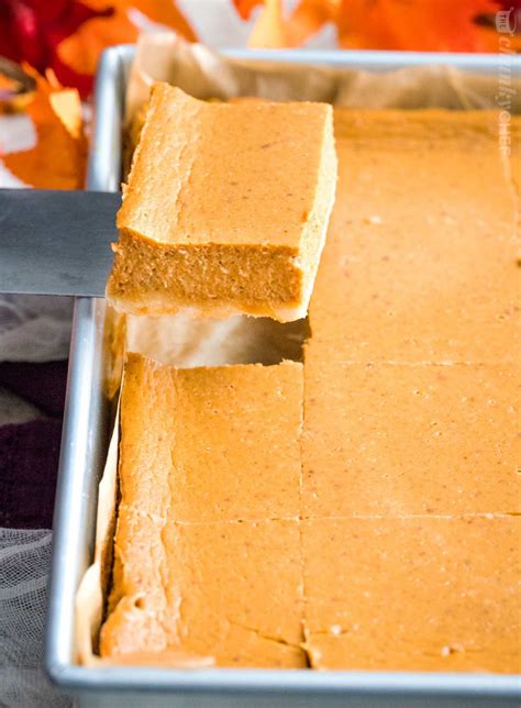 Pumpkin Pie Bars With Shortbread Crust The Chunky Chef