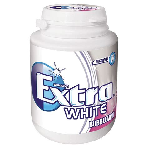 Extra White Bubblemint Chewing Gum Sf Bottle 46 Piece 64g The Warehouse