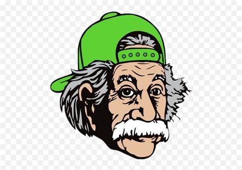 Alberteinstein Einstein Hat Cap Green Sticker By Albert Einstein Swag