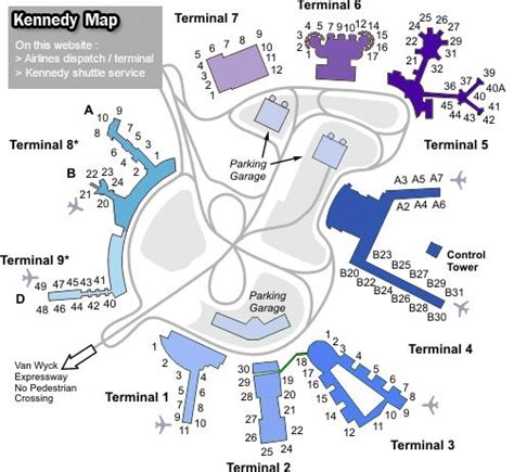 Kennedy Jfk Airport Terminal Map And Airlines Airport Map Airports