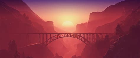 Chiliad Bridge 3440 X 1440 Wallpaper