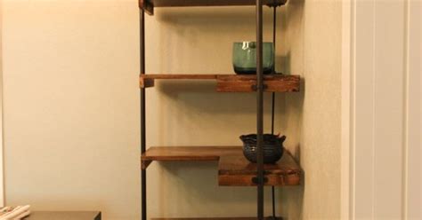 Here's another corner pantry shelving tutorial for you. DIY Rustic Industrial free-standing corner shelves | Laura ...