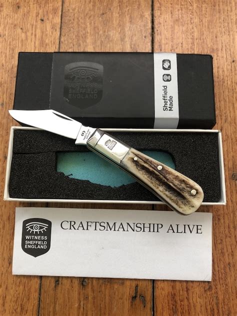 Witness Taylors Eye Sheffield Barlow Knife With Stag Handle In Original
