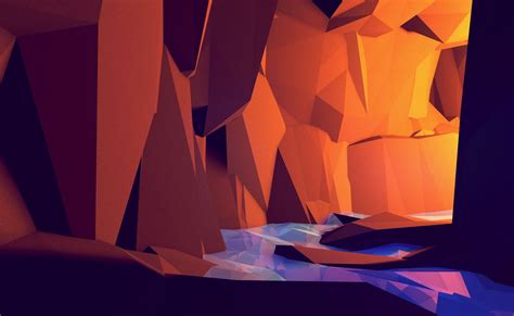 Low Poly Cave Low Poly Isometric Wallpaper Project