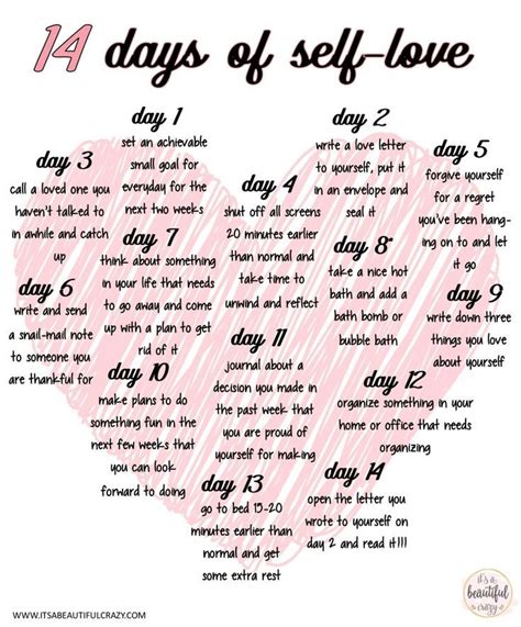 14 Days Of Self Love Its A Beautiful Crazy Self Love Affirmations