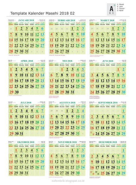 Kkalender Jawa 2017 Template Printable