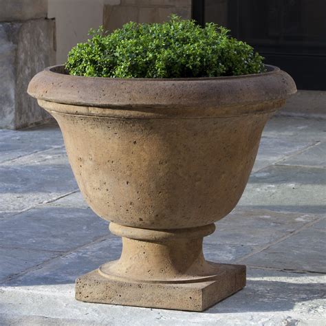 Campania International Rustic Greenwich Cast Stone Urn Planter Urn