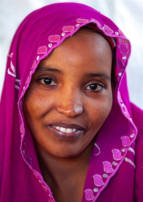 Portrait Of A Smiling Somali Woman Woqooyi Galbeed Region Hargeisa
