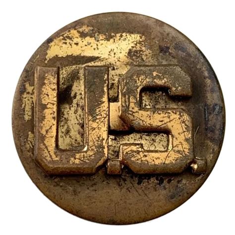 Ww2 United States Us Army American Infantry Collar Disc Insignia Badge