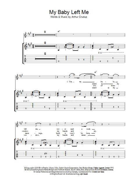 My Baby Left Me by Elvis Presley - Guitar Tab - Guitar Instructor