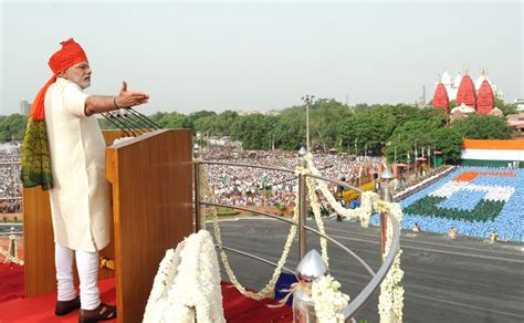 Photos PM Modi S Maiden Independence Day Speech At The Red Fort Delhi