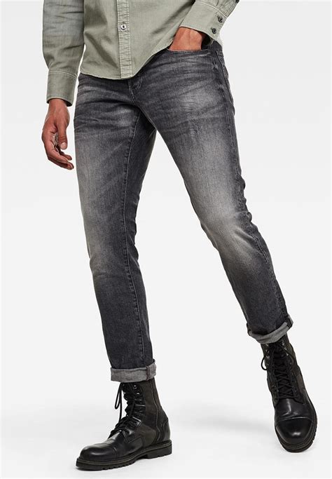 3301 Straight Cut Tapered Sato Stretch Jeans Faded Basalt Black G