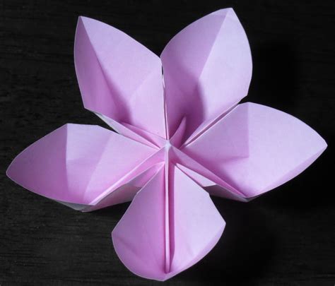 5 Petaled Flower Printable Origami Instructions