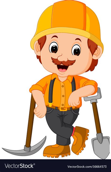 Funny Miners Cartoon Royalty Free Vector Image