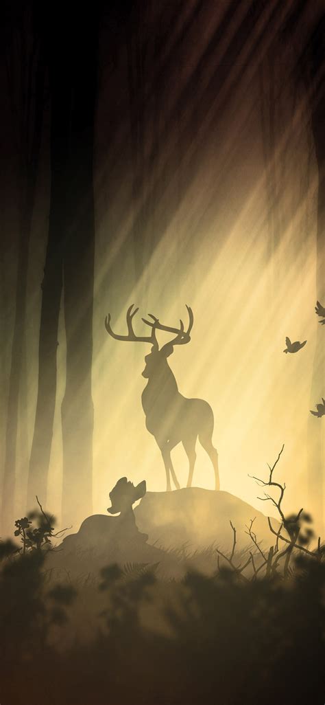 1125x2436 Deer Fantasy Forest Iphone Xsiphone 10iphone X Hd 4k