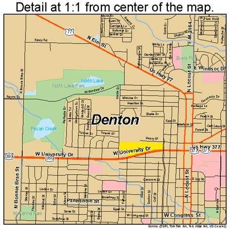 Denton Texas Street Map 4819972