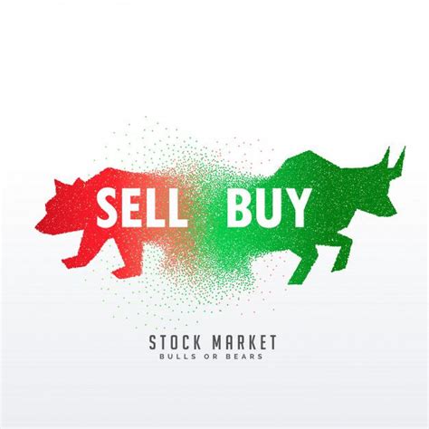 Free Vector Buy And Sell Concept Design Showing Bull And Bear Trade