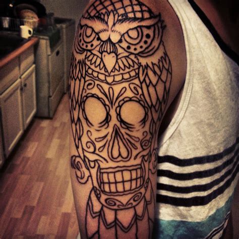 Sugar Skull Owl Tattoos Images And Pictures Becuo