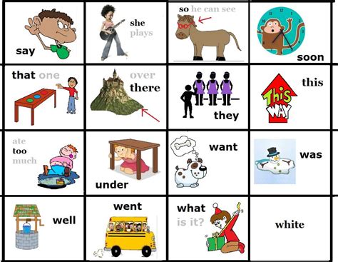 Free To Print Picture Sight Words Primer Kindergarten 3 Dolch