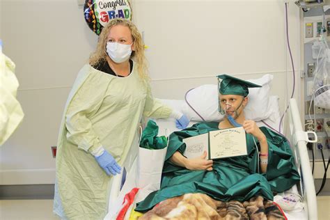 a hospital bed won t keep these local high school grads from their diplomas penn state health news