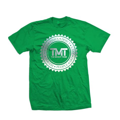 Tmt Money Team Emblem Special Edition Silver Foil T Shirt Zb6