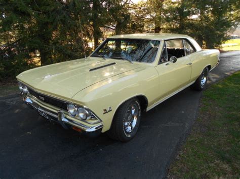 1966 Chevy Chevelle Ss 396 Lemonwood Yellow With Black Interior