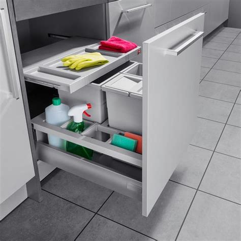 Cubos de basura y reciclaje de residuos con sistema extraible de guias para instalar dentro de un. HAILO SEPARATO K60 - 34 LITER AFVALEMMER. - IkShop