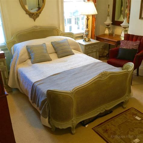 Each bed includes 1 headboard, 1 footboard, 2 side rails and 3 slats. Antique French Cane Painted Bed - Antiques Atlas