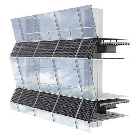 Curtain Wall With Integrated Solar Panel Detail Sustainable