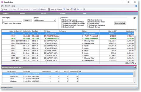 Exo Business Help Searching For Sales Orders