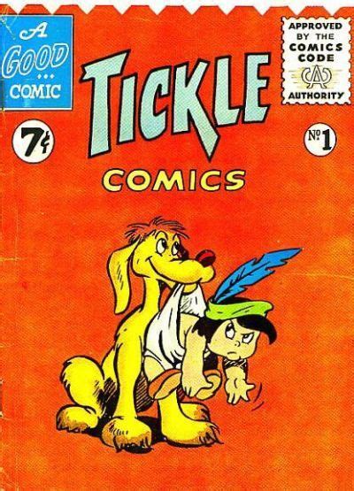 An Old Comic Book With The Title Tickle Comics