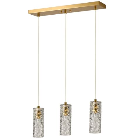 Modern Kitchen Pendant Lighting Brass Glass Hanging Lights