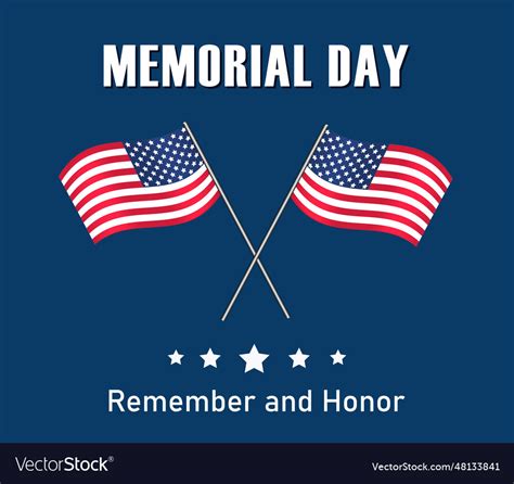 Memorial Day Background Design Royalty Free Vector Image