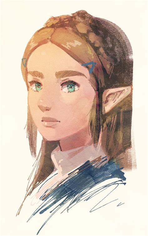 Legend Of Zelda Breath Of The Wild Art Princess Zelda Nyarbon